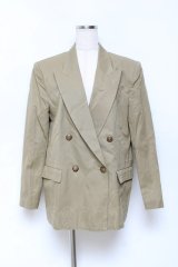 INGEBORG / ダブル釦トンレチジャケット F カーキベージュ Y-25-10-25-080-LO-JA-SZ-ZY