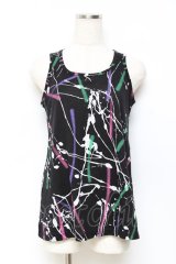 PEACE NOW / ペイント柄タンクトップ M 黒 Y-25-10-25-086-PU-TO-SZ-ZY
