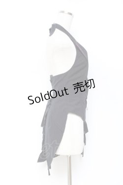 画像4: PUTUMAYO / フリルホルターベスト  黒ストライプ Y-25-10-25-087-PT-TO-SZ-ZY