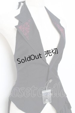 画像5: PUTUMAYO / フリルホルターベスト  黒ストライプ Y-25-10-25-087-PT-TO-SZ-ZY