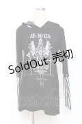 SEX POT ReVeNGe / Custom Reincarnation Layred ストライプ カットソー M 黒 Y-25-10-25-088-SP-TO-SZ-ZY