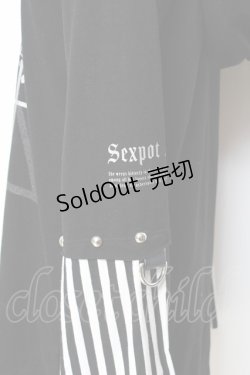 画像3: SEX POT ReVeNGe / Custom Reincarnation Layred ストライプ カットソー M 黒 Y-25-10-25-088-SP-TO-SZ-ZY