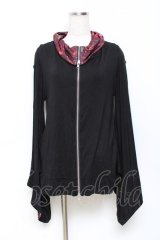 gouk / 着物袖ZIPパーカー  黒 Y-25-10-25-089-GO-TO-SZ-ZY