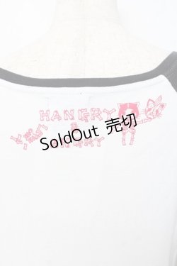 画像3: HANGRY&ANGRY / プリント長袖カットソー  白×黒 Y-25-10-25-092-HN-TO-SZ-ZY