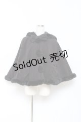 Angelic Pretty / 夢みるBunnyケープ  黒 Y-25-10-25-095-AP-CO-SZ-ZY