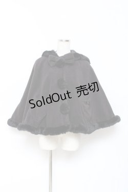 画像1: Angelic Pretty / 夢みるBunnyケープ  黒 Y-25-10-25-095-AP-CO-SZ-ZY
