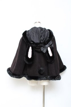 画像2: Angelic Pretty / 夢みるBunnyケープ  黒 Y-25-10-25-095-AP-CO-SZ-ZY