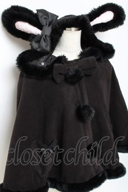 画像3: Angelic Pretty / 夢みるBunnyケープ  黒 Y-25-10-25-095-AP-CO-SZ-ZY