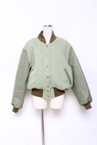 WONDERFUL WORLD / スタジアムジャンパー  グリーン Y-25-10-25-096-LO-JA-SZ-ZY