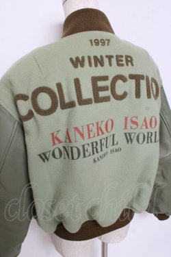 画像3: WONDERFUL WORLD / スタジアムジャンパー  グリーン Y-25-10-25-096-LO-JA-SZ-ZY