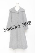 an another angelus / サイドビッグカラーツイードコート F グレー Y-25-10-25-099-CA-CO-SZ-ZI