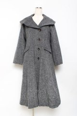 an another angelus / サイドビッグカラーツイードコート F グレー Y-25-10-25-099-CA-CO-SZ-ZY