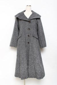 an another angelus / サイドビッグカラーツイードコート F グレー Y-25-10-25-099-CA-CO-SZ-ZY