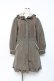 画像1: axes femme / パール付きフリルモッズコート M カーキ Y-25-10-25-100-AX-CO-SZ-ZY (1)