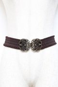 axes femme / モチーフゴムベルト  茶 Y-25-10-25-012-AX-ZA-SZ-ZY