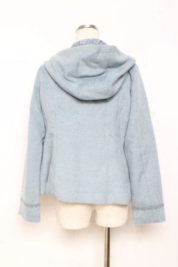 画像2: axes femme / スカラップショートコート M サックス Y-25-10-25-102-AX-CO-SZ-ZY