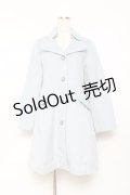 axes femme / 襟ポケットレース重ねコート M サックス Y-25-10-25-103-AX-CO-SZ-ZI
