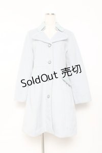 axes femme / 襟ポケットレース重ねコート M サックス Y-25-10-25-103-AX-CO-SZ-ZI