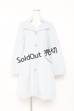 画像1: axes femme / 襟ポケットレース重ねコート M サックス Y-25-10-25-103-AX-CO-SZ-ZI