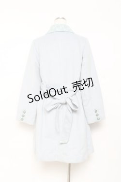 画像2: axes femme / 襟ポケットレース重ねコート M サックス Y-25-10-25-103-AX-CO-SZ-ZI