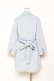 画像2: axes femme / 襟ポケットレース重ねコート M サックス Y-25-10-25-103-AX-CO-SZ-ZY (2)