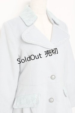 画像3: axes femme / 襟ポケットレース重ねコート M サックス Y-25-10-25-103-AX-CO-SZ-ZI