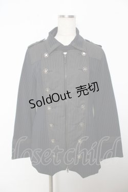 画像1: ALGONQUINS / ナポレオンストライプジャケット 1 紺×黒 Y-25-10-25-108-AL-JA-SZ-ZS