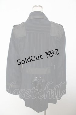 画像2: ALGONQUINS / ナポレオンストライプジャケット 1 紺×黒 Y-25-10-25-108-AL-JA-SZ-ZS