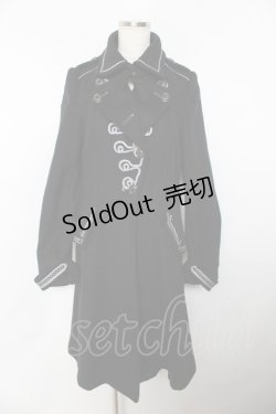 画像1: OZZ ANGELO / ナポレオン風ロングコート  黒 Y-25-10-25-109-OO-CO-SZ-ZY