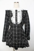 Secret Honey / アクセサリーリボンレースフリルセットアップ 2 黒チェック Y-25-10-25-111-CA-JA-SZ-ZY