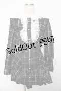 Secret Honey / アクセサリーリボンレースフリルセットアップ 2 黒チェック Y-25-10-25-111-CA-JA-SZ-ZY