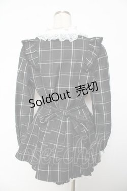 画像2: Secret Honey / アクセサリーリボンレースフリルセットアップ 2 黒チェック Y-25-10-25-111-CA-JA-SZ-ZY