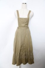 画像1: INGEBORG / エプロンワンピース  カーキベージュ Y-25-10-25-114-LO-OP-SZ-ZT620 (1)