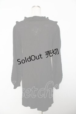 画像2: axes femme / ヨーク切替ニットワンピ  黒 Y-25-10-25-117-AX-OP-SZ-ZI