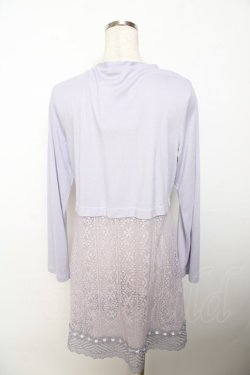 画像2: axes femme / UVカットレース切替カーデ  ラベンダー Y-25-10-25-119-AX-TO-SZ-ZY