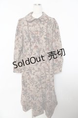 axes femme / ゴブラン柄コート M 茶 Y-25-10-25-124-AX-CO-SZ-ZI