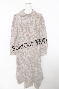 axes femme / ゴブラン柄コート M 茶 Y-25-10-25-124-AX-CO-SZ-ZI