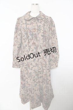 画像1: axes femme / ゴブラン柄コート M 茶 Y-25-10-25-124-AX-CO-SZ-ZI