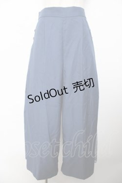 画像1: axes femme / パールビットワイドパンツ  ブルー Y-25-10-25-128-AX-PA-SZ-ZI