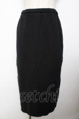 INGEBORG / ニットストレートスカート F 黒 Y-25-10-25-133-LO-SK-SZ-ZY