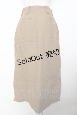 画像2: INGEBORG / サイドくるみ釦スカート  カーキ Y-25-10-25-141-LO-SK-SZ-ZY