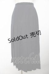 INGEBORG / プリーツロングスカート F 紺 Y-25-10-25-142-LO-SK-SZ-ZY