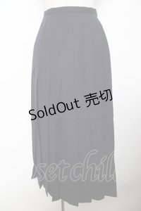 INGEBORG / プリーツロングスカート F 紺 Y-25-10-25-142-LO-SK-SZ-ZY