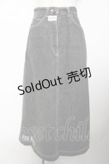 PINK HOUSE / ロゴプリントデニムスカート  黒 Y-25-10-25-146-LO-SK-SZ-ZY