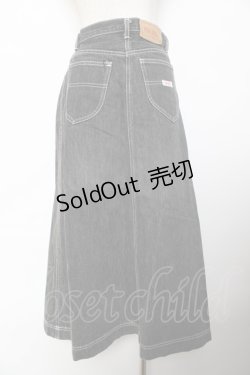 画像2: PINK HOUSE / ロゴプリントデニムスカート  黒 Y-25-10-25-146-LO-SK-SZ-ZY