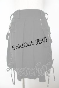 axes femme POETIQUE / ミリタリースカート  黒 Y-25-10-25-148-AX-SK-SZ-ZY