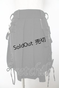 画像1: axes femme POETIQUE / ミリタリースカート  黒 Y-25-10-25-148-AX-SK-SZ-ZY