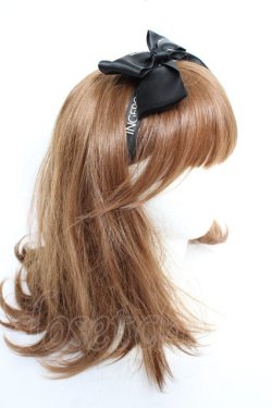画像3: INGEBORG / ロゴリボンヘアカチューム  黒 Y-25-10-25-017-LO-AC-SZ-ZY