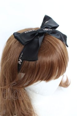 画像4: INGEBORG / ロゴリボンヘアカチューム  黒 Y-25-10-25-017-LO-AC-SZ-ZY