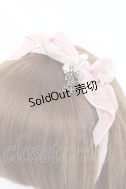 画像4: ALICE and the PIRATES / 別珍パールリボンカチューシャ  ピンク Y-25-10-25-019-PA-AC-SZ-ZY